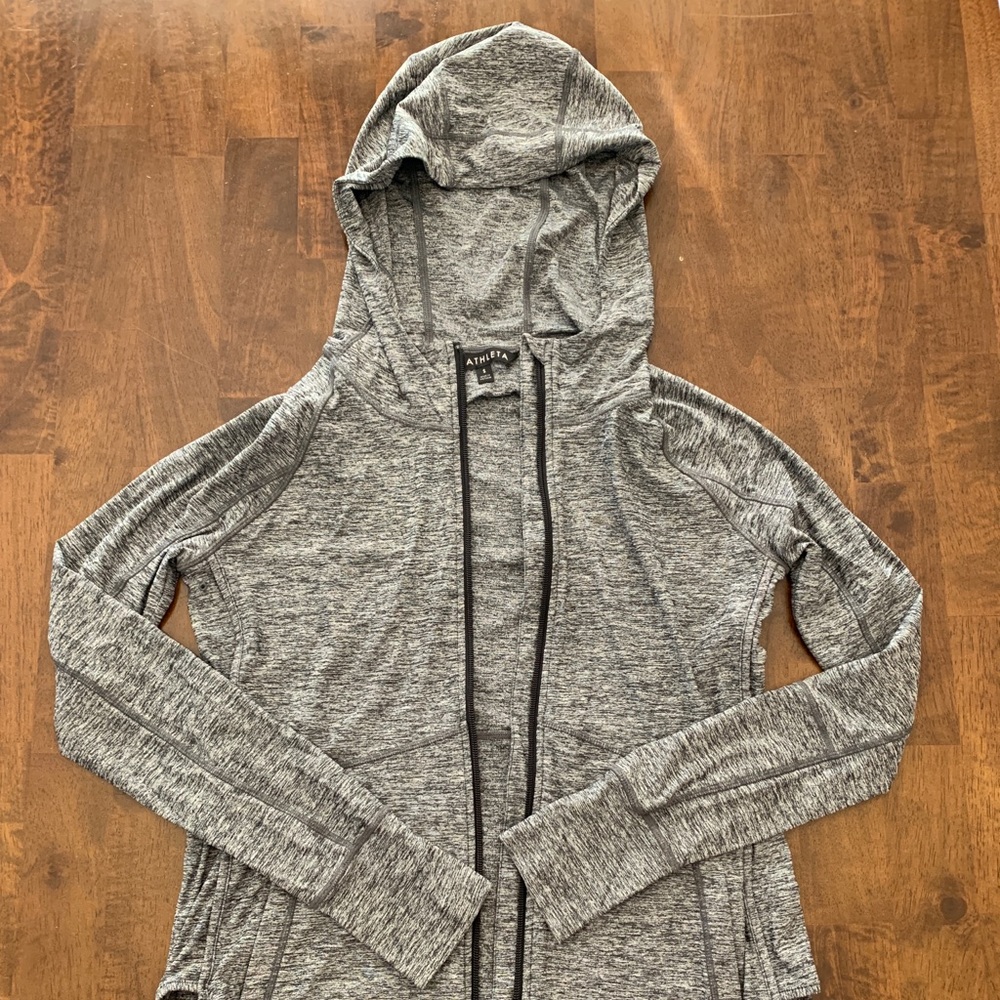ATHLETA black and grey hoodie zip up